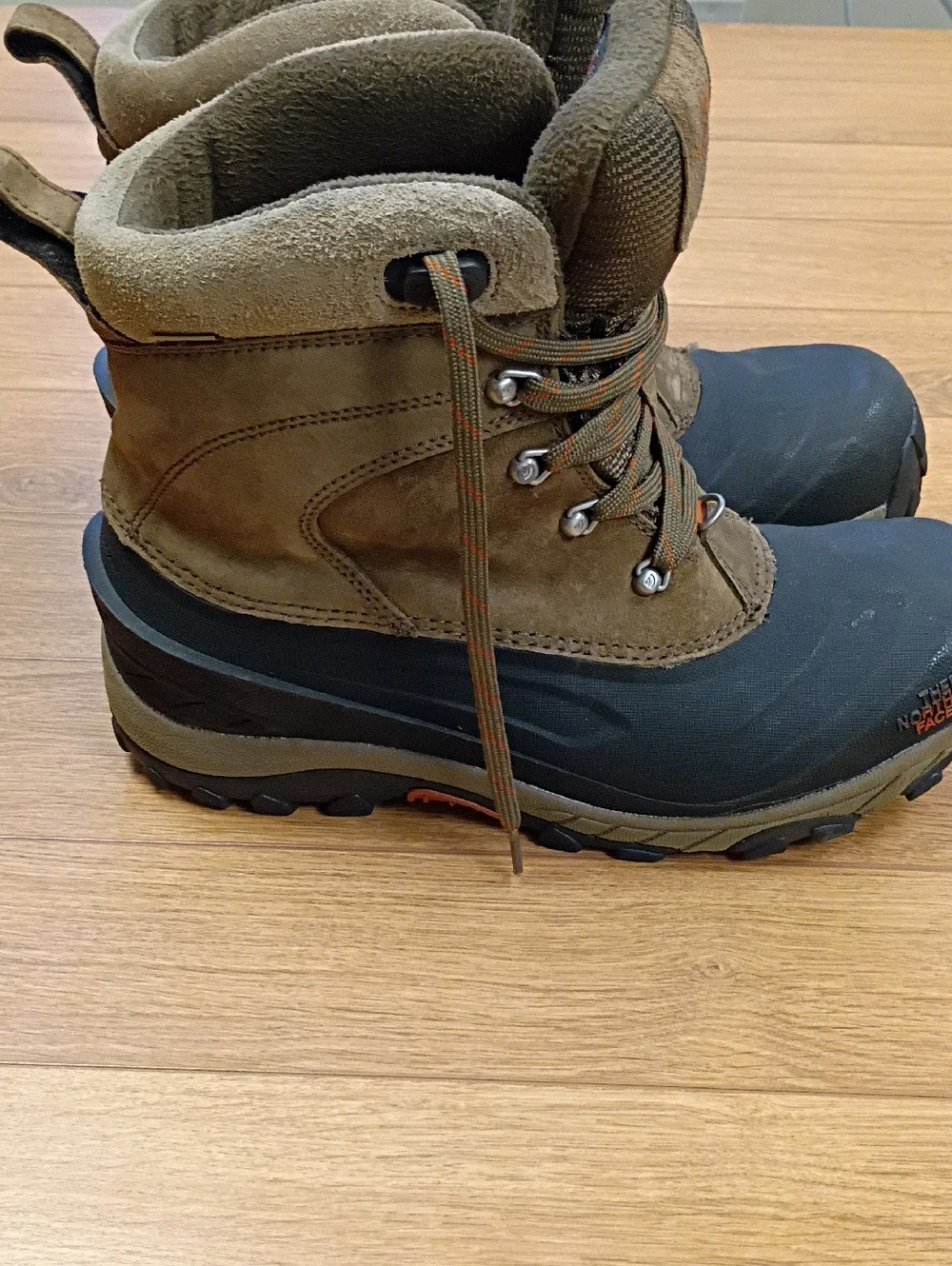 The North Face Olive Green Brown Waterproof Hiking Boots